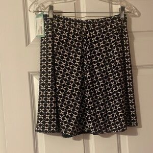 Stitch Fix A-Line Skirt in Black and White Pattern- small